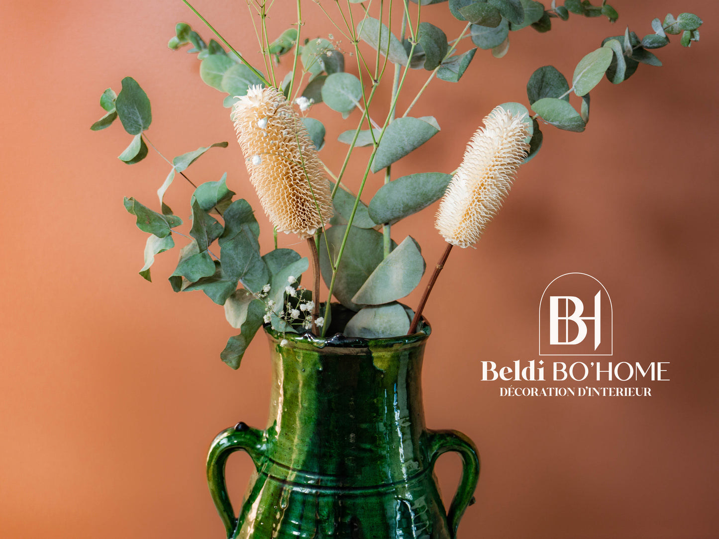 Vase ZWIRA avec double anses - Poterie de Tamegroute