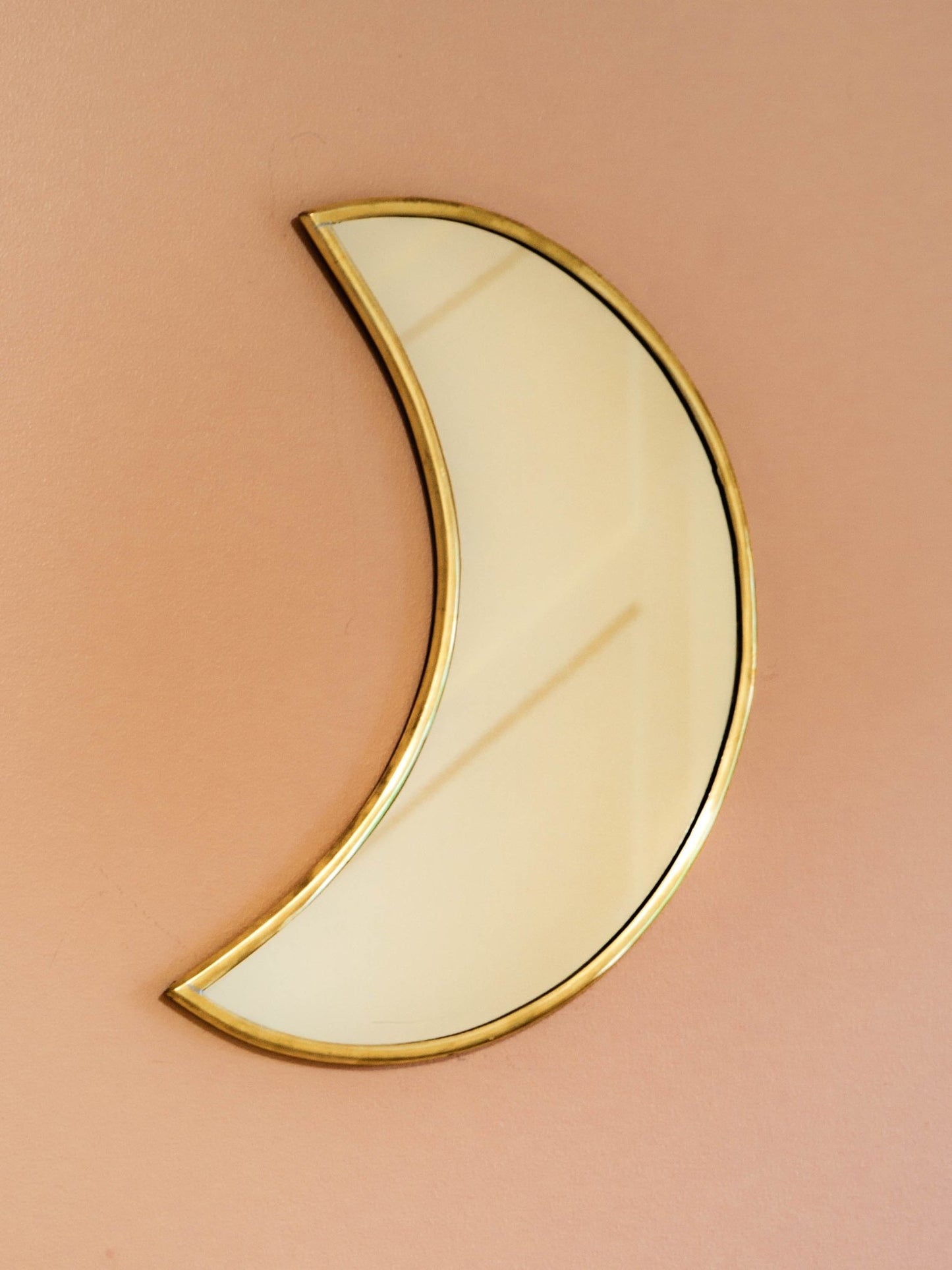 Miroir LAYALI en forme de Lune, en laiton doré - BELDI BOHOME