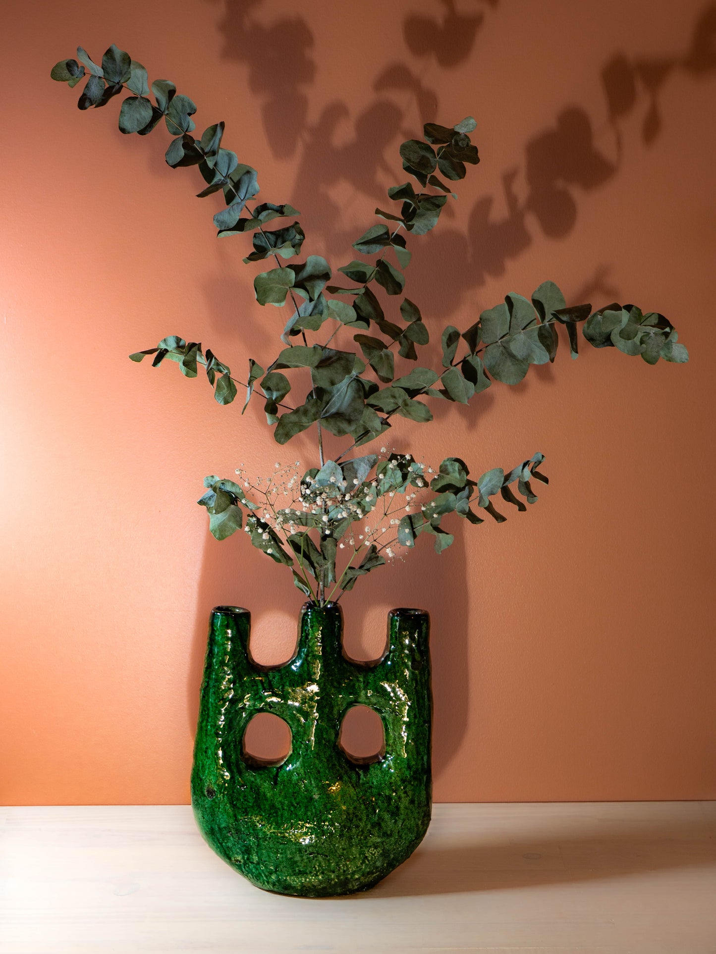 Vase Sculptural SABAH Emaillé - Poterie de Tamegroute