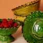 Coupe à fruits MCHATIYA aux rebords dentelés - Poterie de Tamegroute - BELDI BOHOME