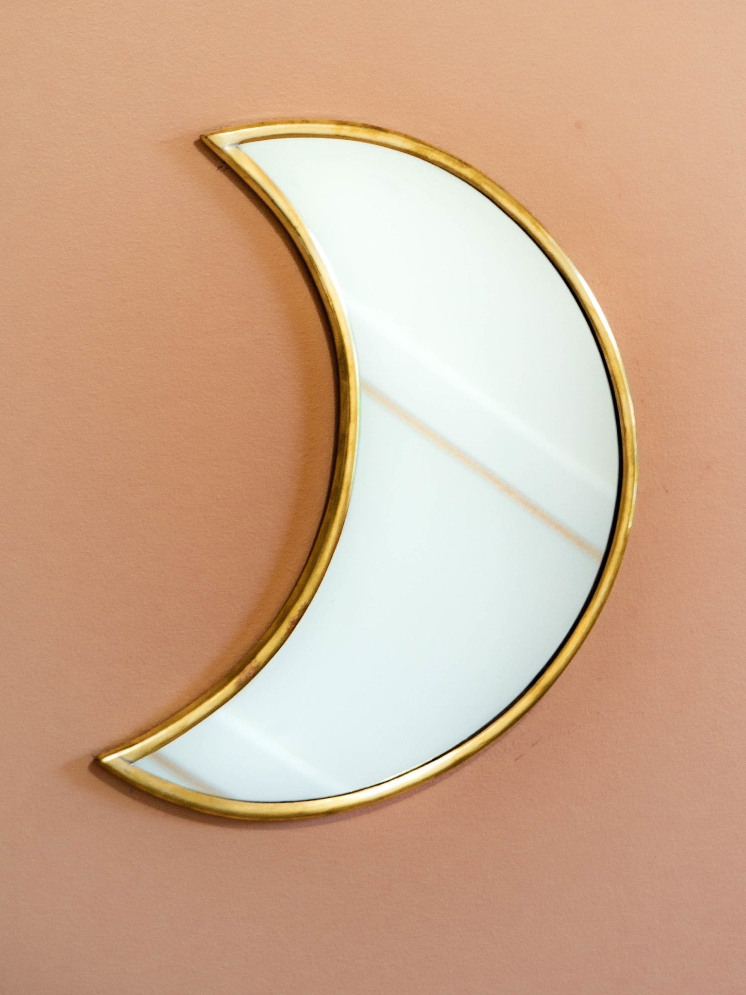 Miroir LAYALI en forme de Lune, en laiton doré - BELDI BOHOME