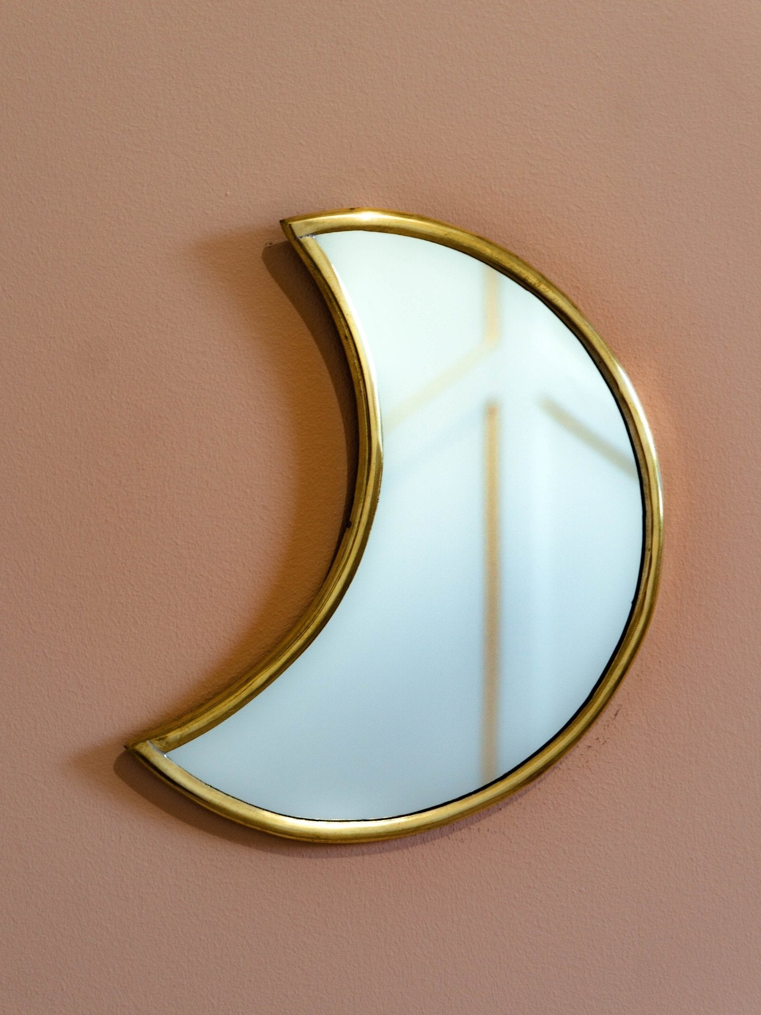 Miroir LAYALI en forme de Lune, en laiton doré - BELDI BOHOME